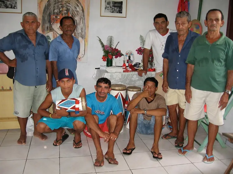 Comissão dos Campos em Ourém, 2006. Em pé: Floriano Gonçalves, Luís Maria, Zezinho (encarregado), Joaquim Silva e Manoel Corrêa de Lima. Abaixados: Rafael, ? e Raimundo.